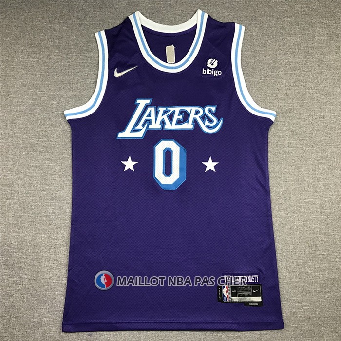 Maillot Los Angeles Lakers Russell Westbrook NO 0 Ville Edition 2021-22 Volet